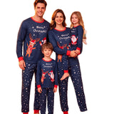 Family Matching Christmas Parent-child Loungewear Round Neck Fashion Pajamas