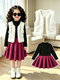 Foreign Style Small Vest Medium and Older Children's Fashion Suit Vest Dress