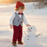6M-8T Kid Baby Boy Christmas Hosting Suit 3 Pcs Ser