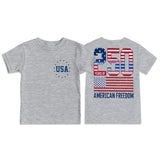 Kid Boy Girl Crew Neck Top Fashion Comfortable Independence Day T-shirt