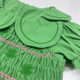 Kid Baby Girls Summer Embroidered Four-leaf Cute Doll Dress