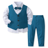 6M-8T Kid Baby Boys Spring Autumn Wedding Banquet 4 Pcs Set