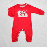 Family Matching Bear Snowflake Christmas Parent-child Printed Loungewear Pajamas