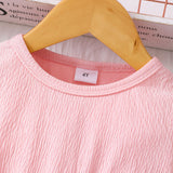 2-8Y Kid Baby Girls Solid Color Rose Flower Princess Dresses