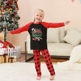 Family Matching Parent-child Christmas Loungewear Plaid  Printed Pajamas