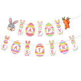 Easter Party Cartoon Rabbit Flags Holiday Decorative Banner