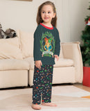 Family Matching Halloween Cartoon Pattern Print Loungewear Pajamas