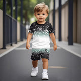 2026 New Sports Style Round Neck Short-sleeved Shorts Set Is Loose and Comfortable