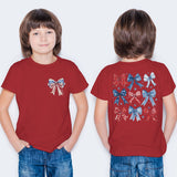 Kid Boy Girl USA Independence Day Printed Crew Neck Short Sleeve T-Shirt
