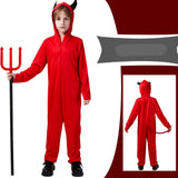 3-12Y Kid Girl Red Evil One-piece Devil Suits