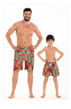 Family Matching Swimsuit Mother Daughter Father Son Beach Parent-child Swimwear