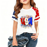 Kid Boy Girl USA Independence Day 250th Anniversary Casual  Loose T-Shirt Top