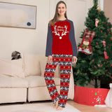 Family Matching Parent-Child Deer Christmas Long Sleeve Suit Loungewear Pajamas
