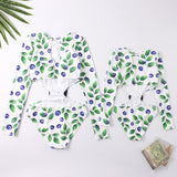 Swimsuit Women's Long-sleeved One-piece To Cover The Belly and Look Thin. Parent-child Ratio Swimsuit