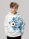 2-12T Kid Boys Long-sleeved Ball Print Leisure Sports Suit 2 Pcs Set