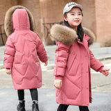 4-14T Kid Girl Down Cotton Fashion Winter Warm Coats Jackets