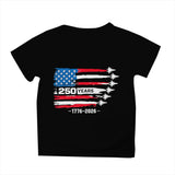 Kid Girl Boy 250th Anniversary Independence Day Printed Comfortable Casual T-Shirt