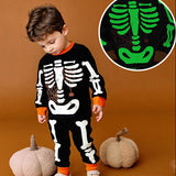 1-8T Kid Baby Boy Halloween Luminous Pajamas Suits 2 Pcs Set