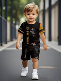 2026 New Sports Style Round Neck Short-sleeved Shorts Set Is Loose and Comfortable