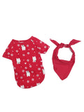Family Matching Bear Snowflake Christmas Parent-child Printed Loungewear Pajamas