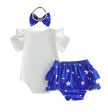 Baby Girl Ins Summer Cute Independence Day 3Pcs/ Set