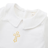 Baby Boy Cute Onesie White Formal Christ Baptism Set
