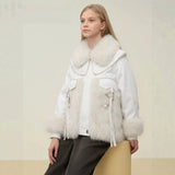 2-8T Kid Girl Outerwear Faux Fur Stylish Thickened Winter Cotton Jacket Coats