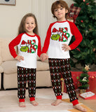Family Matching Monster Letters Christmas Parent-child Loungewear Pajama Set