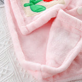 Kid Baby Girl Autumn Winter Loungewear Plush Long-sleeved Pajamas