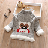 1-6T Kid Baby Girl Boy Long-sleeved Cartoon Turtleneck Knitted Sweater