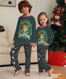 Family Matching Halloween Cartoon Pattern Print Loungewear Pajamas
