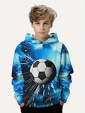 2-12T Kid Boys Long-sleeved Ball Print Leisure Sports Suit 2 Pcs Set