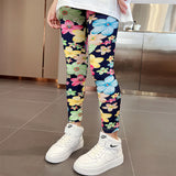 2-12T Kid Girl Autumn  Summer Nine-point Thin Pants Leggings