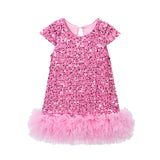 1-8T Kid Girl Sequined Tutu Skirt Mesh Dress
