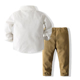 1-6T Kid Baby Boys Autumn Party Suit Long Sleeve Gentleman 4 Pcs Set