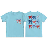 Kid Boy Girl USA Independence Day Printed Crew Neck Short Sleeve T-Shirt