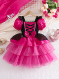 Kids Dress Girls Dress Summer Purple Sweet Cool Princess Dress Halloween Dress