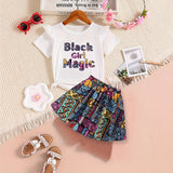 1-8Y Kid Girls Fashionable Foreign Summer Suit 2 Pcs Set