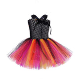Halloween Children Pumpkin Costume Girl Witch Cosplay Party Show Princess Dress Pumpkin Show