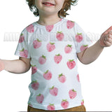 Kid Baby Boy Girl Fun Fruit 3D Digital Printing Casual Short Sleeve T-Shirt