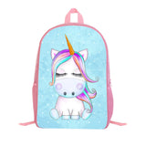 Kid School Season Pink Cartoon Unicorn Backpack Student Bag
