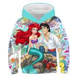 1-12T Kid Baby Girl Mermaid 3D Digital Printing Hoodie