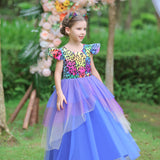 Kid Girl Halloween Long Masquerade Dresses