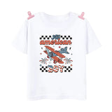 Kid Boy Girl American Dude Printed July 4th Independence Day Short Sleeve T-Shirt