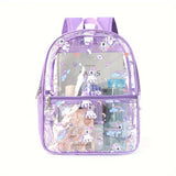 Transparent Backpack Waterproof PVC Student School Bag Transparent Backpack
