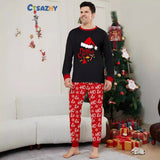 Family Matching Christmas Letters Snowflake Parent-child Printed Loungewear Pajamas