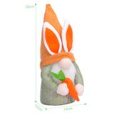 Easter Decorative Rabbit Egg Holding Doll Decoration Gift