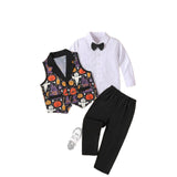 2-6T Kid Boy Halloween Party Performance Suit 3 Pcs Set
