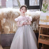 Kid Girl Princess Host Evening Birthday Piano Catwalk Dresses