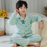 Kid Baby Boy Flannel Loungewear Autumn Winter Pajamas